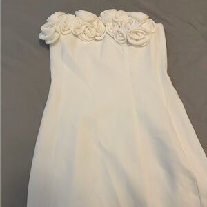 Meshki White Backless Dress